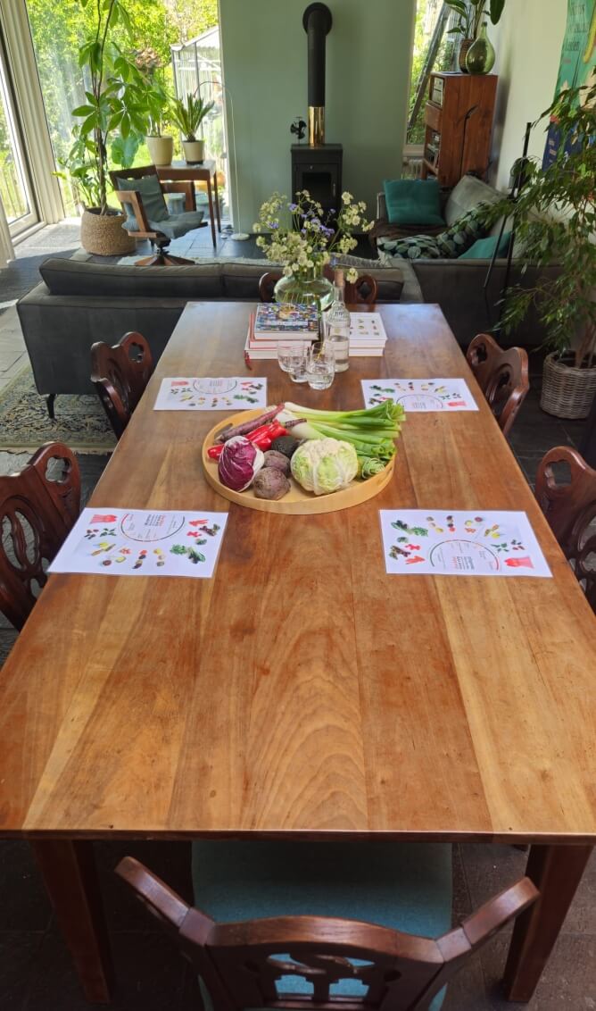 Tafel voor de workshop Kook je klassiekers