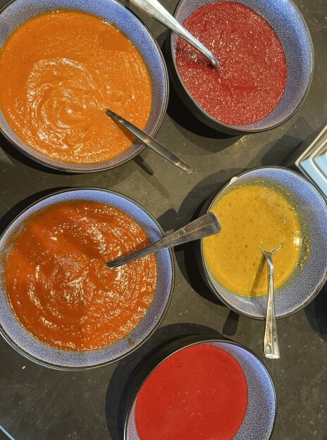 Sauzen gemaakt tijdens Workshop receptloos koken