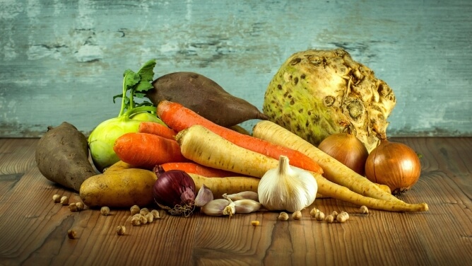 Gratis e-book vega vegan recepten - foto van verschillende groenten